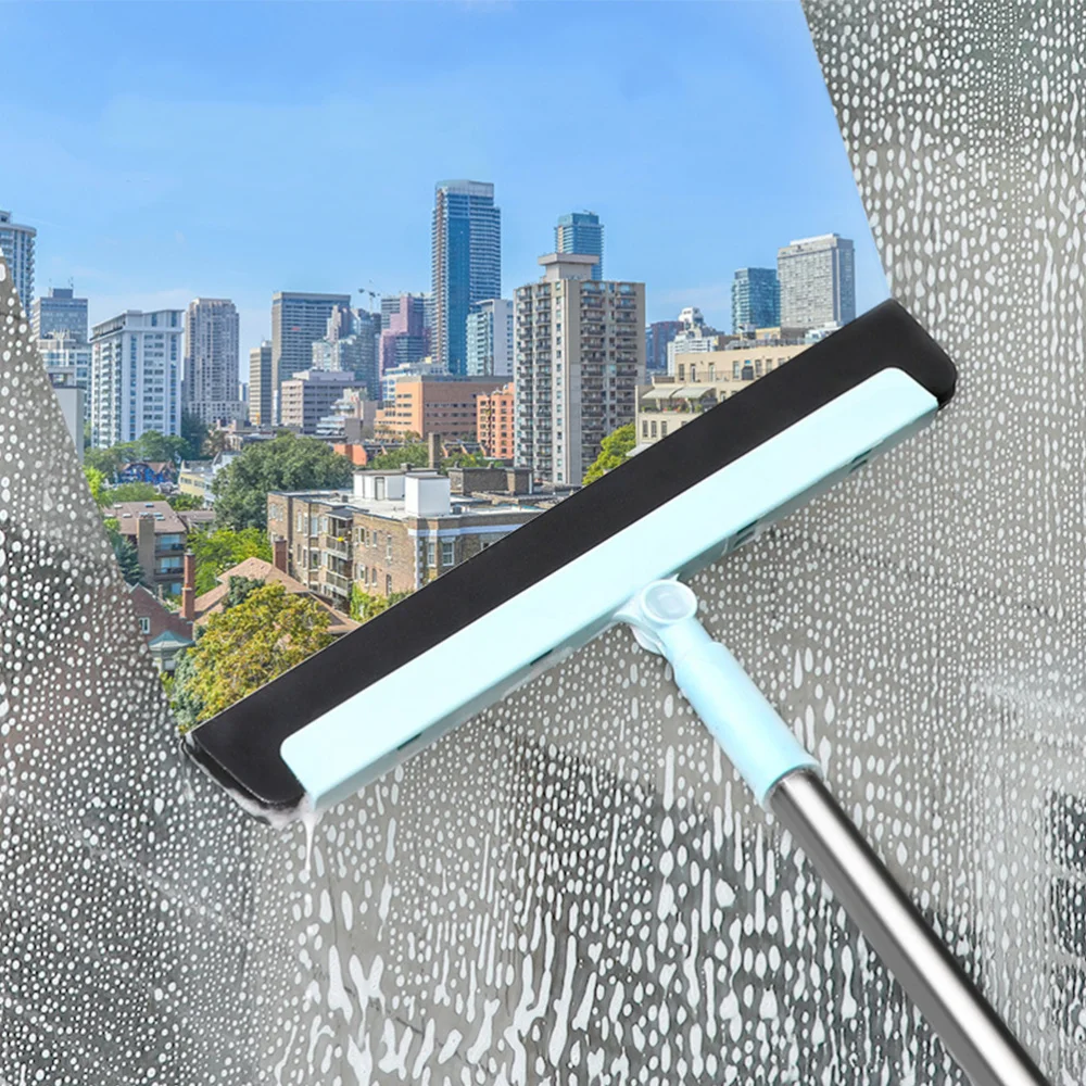 

1Pc Floor Cleaning Scraper Glass Wiper Window Squeegee Versatile Cleaner for Home Office Hotel Bathroom Toliet (Blue)
