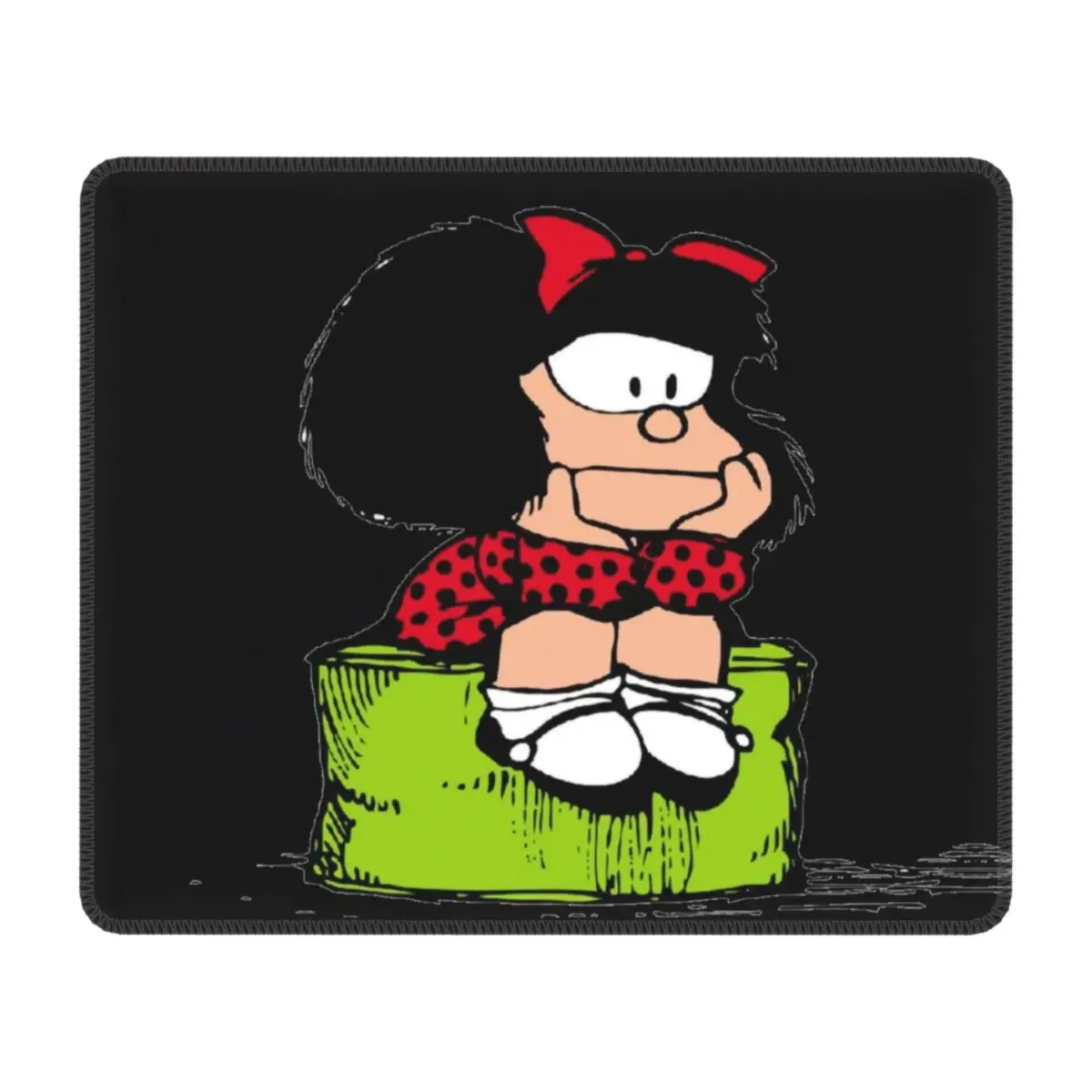 

Коврик для мыши Mafalda, игровой нескользящий коврик для мыши с резиновой основой, с мультяшным рисунком Quino, Офисная компьютерная клавиатура, Н...