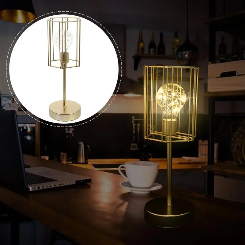 

Nordic Style Night Light Geometric Iron Art Decorative Lamp Table Lamp for Home