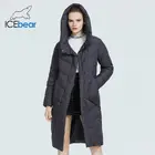 ICEbear 2021 Новая куртка с капюшоном для женщин Повседневная зима сгущает хлопок Одежда Модный бренд женской одежды GWD20127D