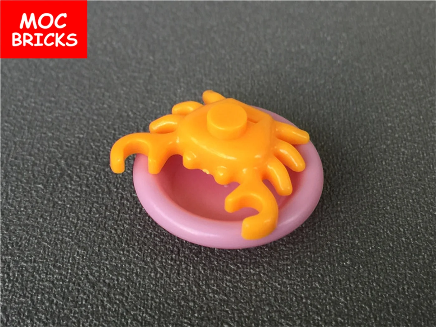 10pcs/lot MOC Bricks Food Round Dish 3X3 6256 bone sugar Sstrawberry Sushi crab DIY Educational Compatible Building Blocks | Игрушки и