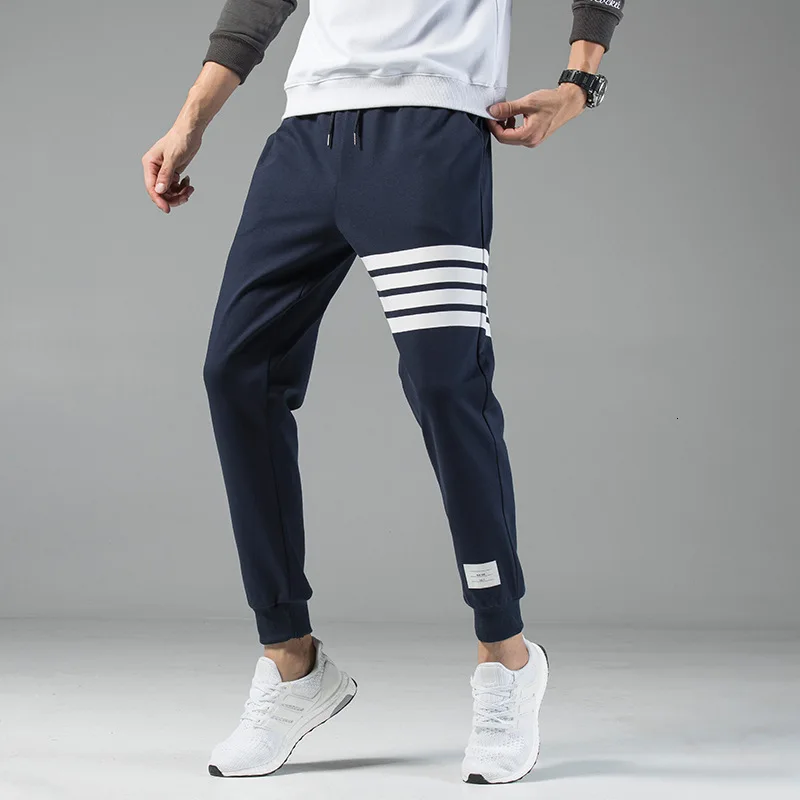 2019 Autumn Men's Pants Striped Sport Brand Youth sweatpants Casual Cotton Trousers Male Clothes tb Man joggers spodnie |