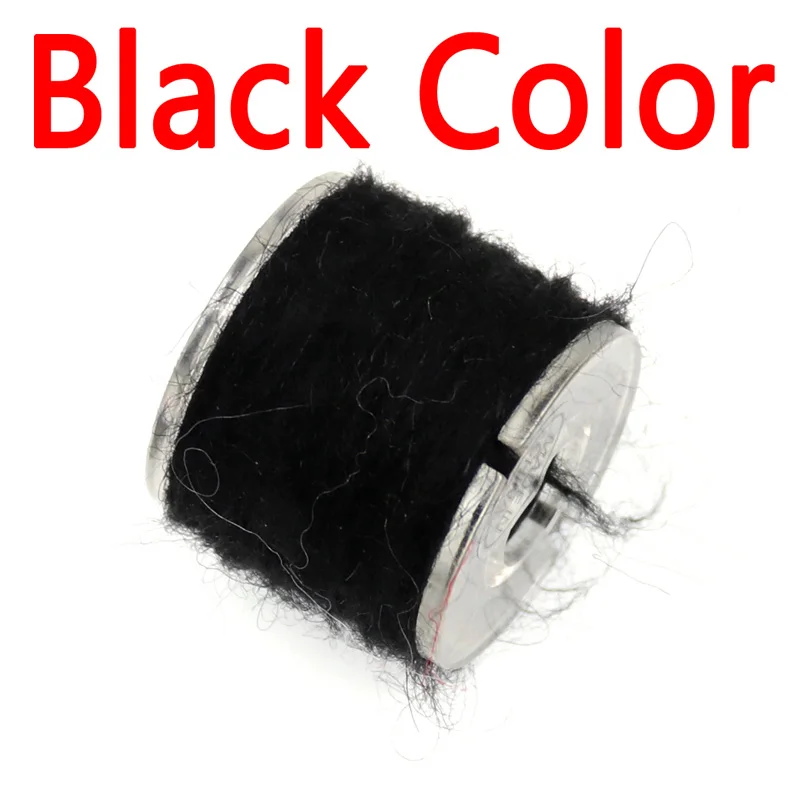 Black Color Bimoo 1 Катушка Nymph Scud муха Связывание Dubbing Line Dub для рыбалки муха Материал корпуса розовый серый оливковый оранжевый и т. Д - Цвет: Black Color
