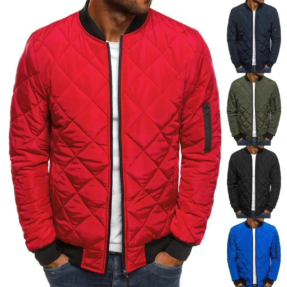 

Men's Jacke Stand Collar Solid Color Jacket Long Sleeve Stand Collar Men Jacket for Office