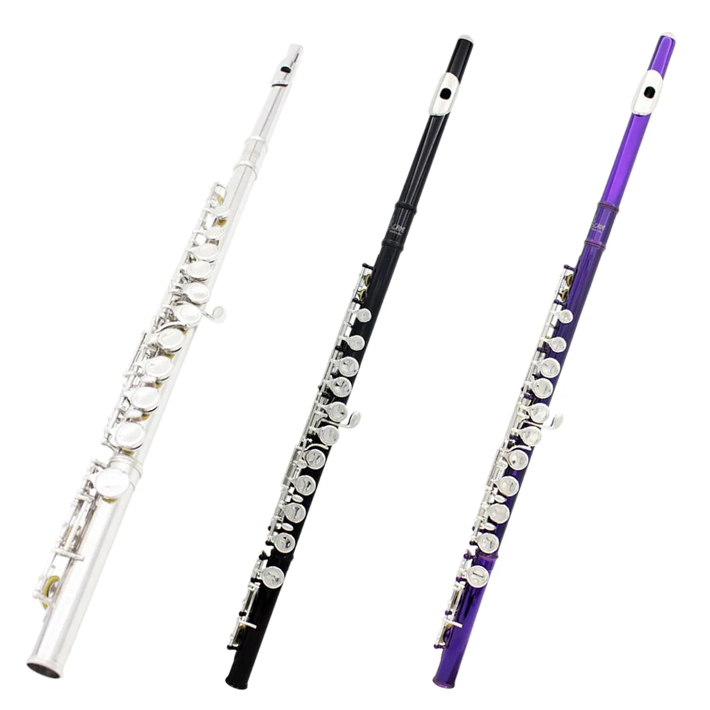 

Durable 16 Hole Cupronickel Tube C Key Flute With Split E Key