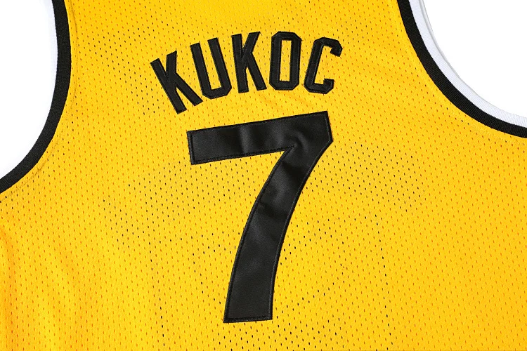 Фильм версия желтый Баскетбол Джерси No.7 Хорватия JUGOPLASTIKA 7 kukoč вышивка на открытом