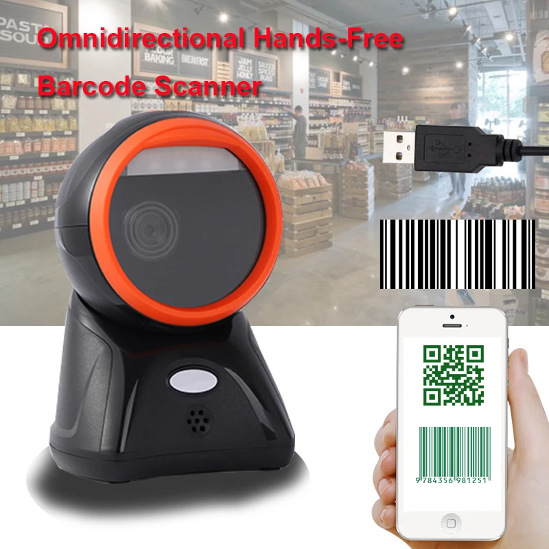 Настольный сканер штрих кодов всенаправленная USB Проводная гарнитура 2D