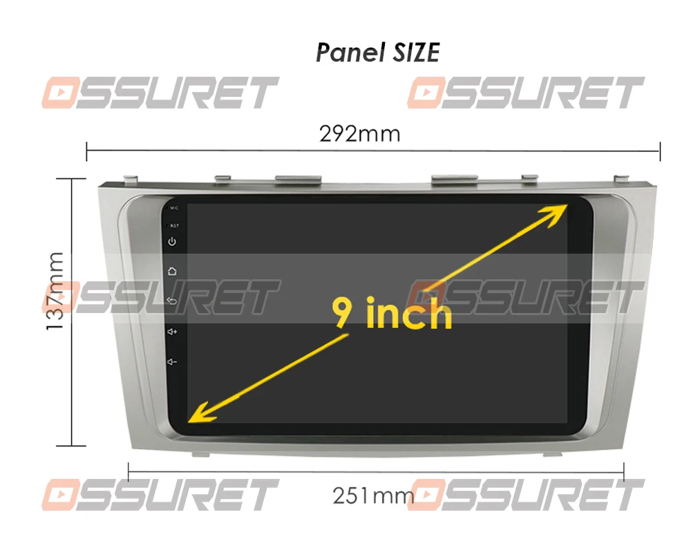 Автомобильный мультимедийный плеер 2DIN Android 10 GPS для Toyota Camry Aurion 2007-2011 9 дюймов