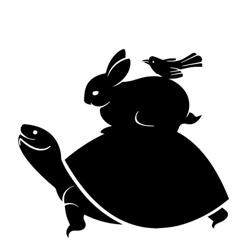 

15,6 см * 13,9 см Виниловая наклейка с рисунком животного, автомобильная наклейка