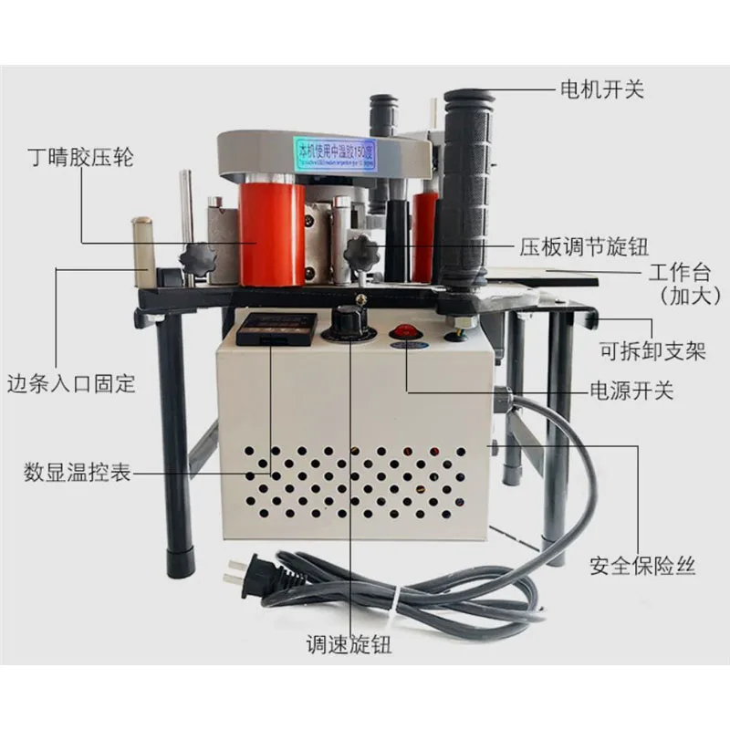 Кромкооблицовочный станок двухсторонний склеивающий портативный
