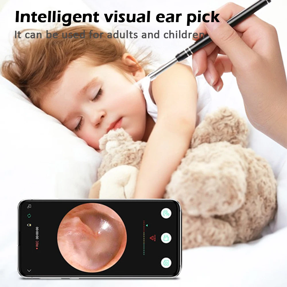 

3 in 1 Ear Endoscope Camera 5.5mm Otoscope 480P USB Ear Scope HD Visual Earpick Camera Ear Wax Cleaning Tools for Android Phone