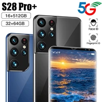 s28 pro 6 1 inch smartphone 16512gb 6000mah battery android phone full screen supports google wifi 5g phone global version