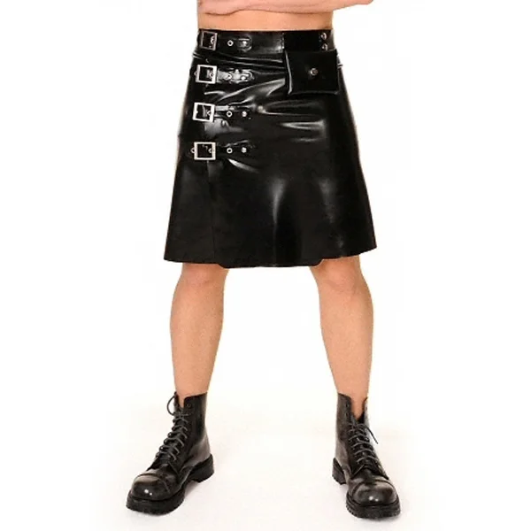 Латексные мужские короткие юбки резиновые латексные черные платья костюмы для