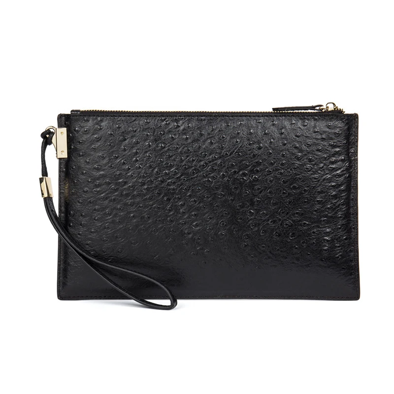 Страуса узор из натуральной коровьей кожи Сумка конверт мужская сумка женские