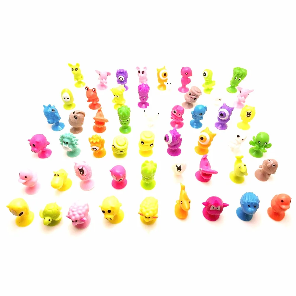 Детские 20 шт./лот Cupule мультфильм животное Монстр Фигурки игрушки присоска мини