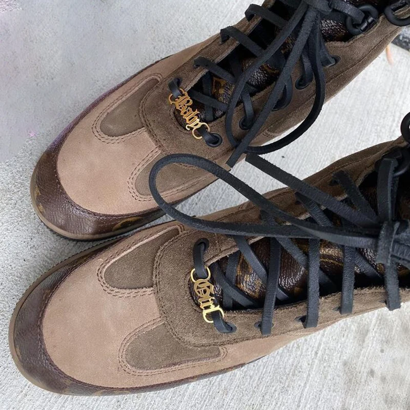 Шнурки для девочек в старинном готическом английском стиле Золотая Пряжка обуви