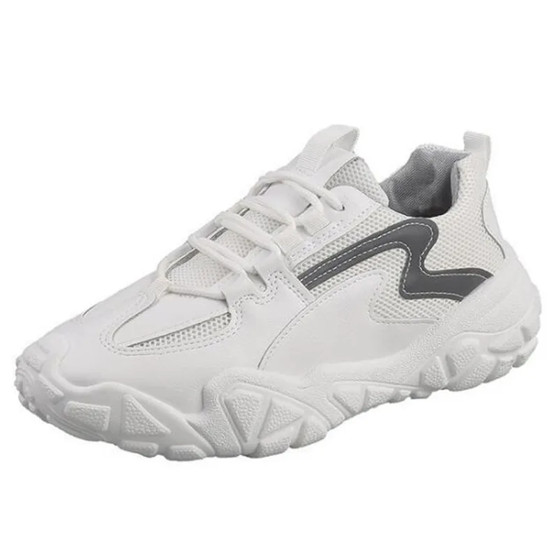 

Dropshipping Women's Chunky Sneakers Autumn Women Platform Shoes Lace Up Breathable Vulcanize Shoes Women Trainers Shoes Female