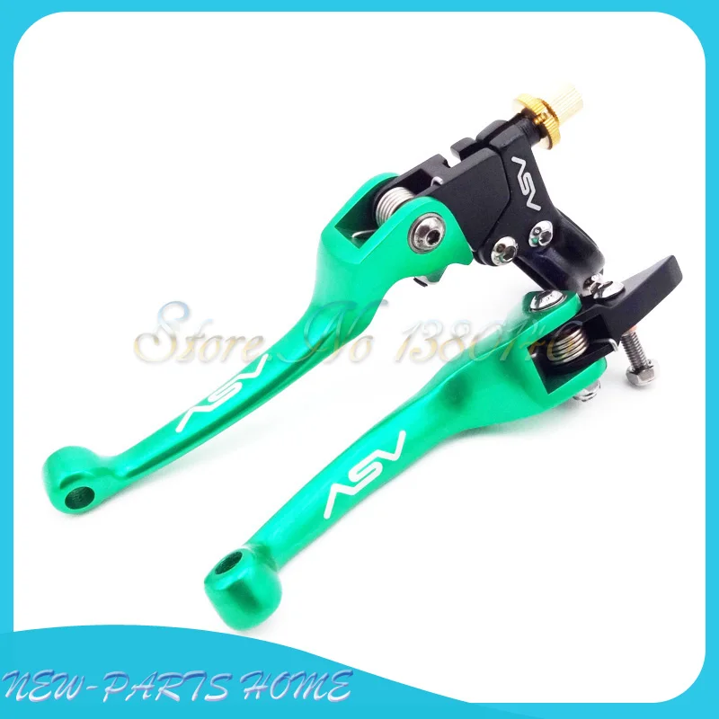 Алюминиевый складной тормозной клатч ASV зеленые рычаги для мотокросса Pit Dirt Bike SDG