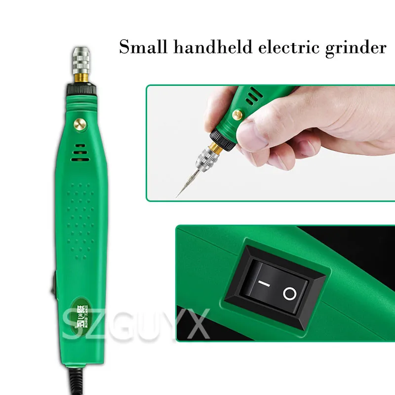 

Small handheld electric grinder Multifunction wood Polished and punched jade Sanding Sculpture Cutting Machine