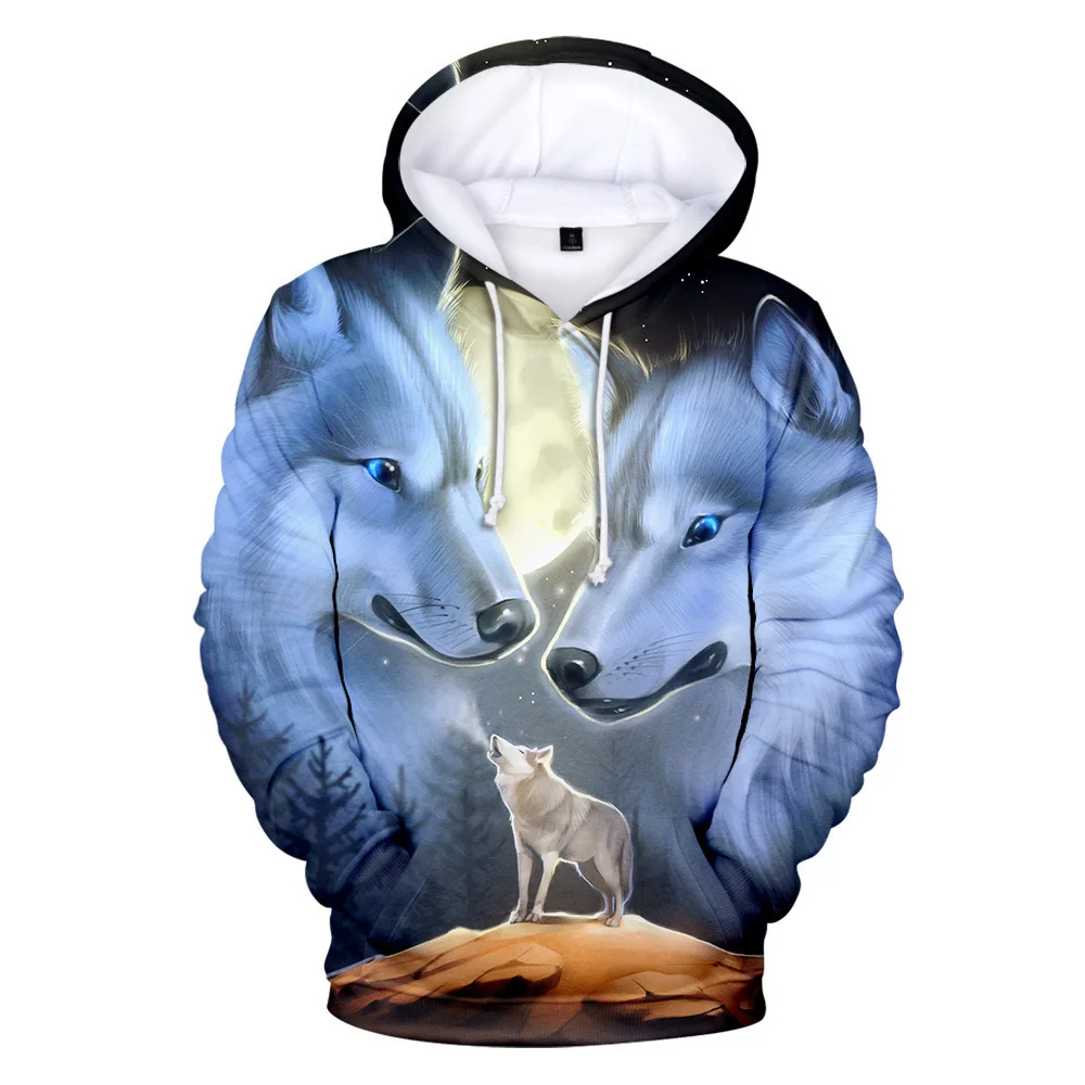 

Wolf 3D Hoodies Men Women Streetwear Hip Hop Hoodies Sweatshirt Autumn Pullovers Boy Girl Kids Fashion Wild Animals 3D Hoodie