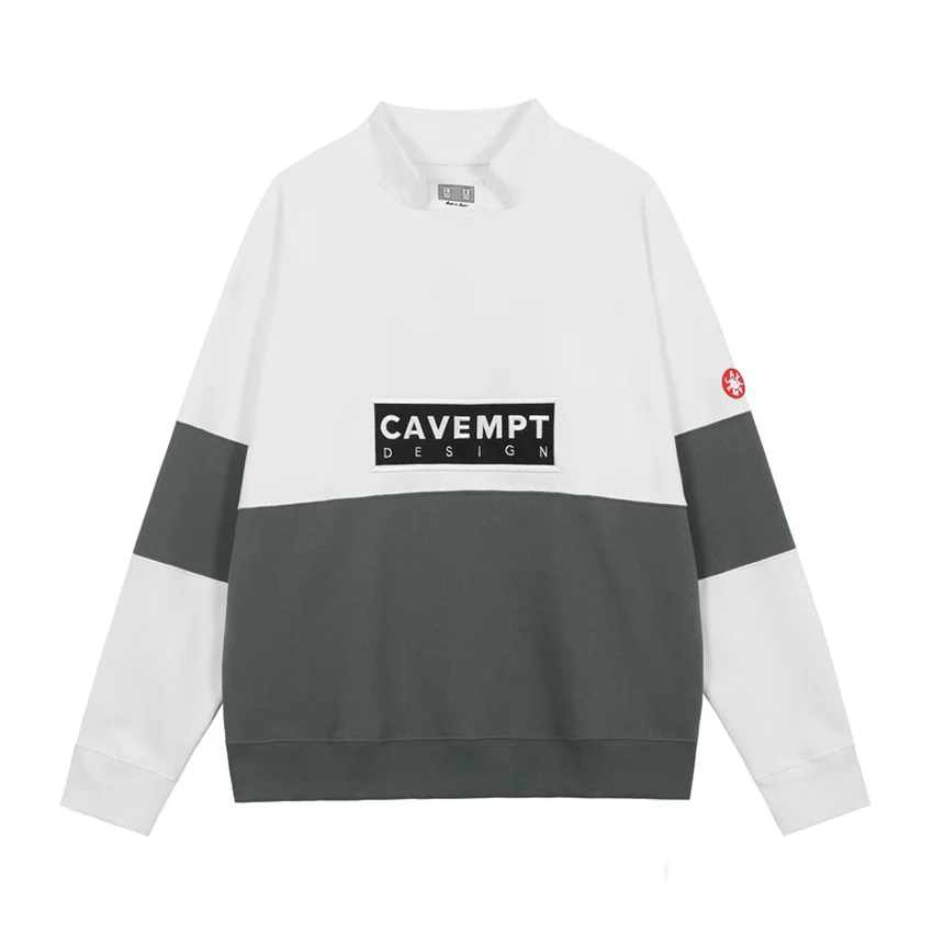 

Мужские и женские толстовки с воротником-стойкой CAVEMPT C.E, толстовки с круглым вырезом и Мозаичным принтом Cav Empt