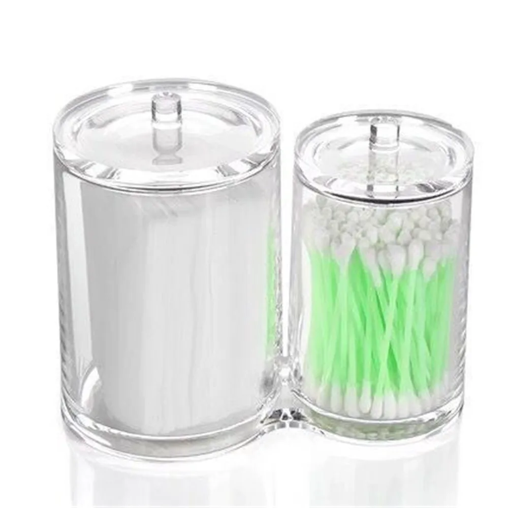 Органайзер для макияжа хлопковые прокладки Круглый акриловый контейнер ватный