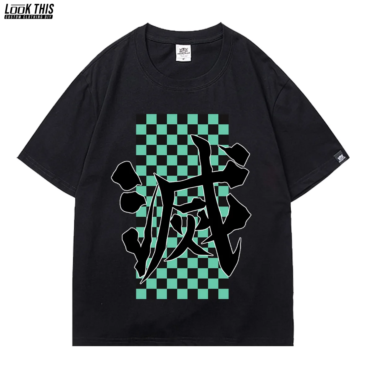 

Demon Slayer Harajuku style top dark style short-sleeved women's tops anime street short sleeved T-Shirt unisex cool t-shirt