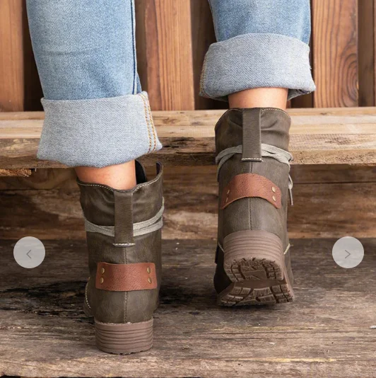 

2020 Boots Women Genuine Leather Shoes For Winter Boots Shoes Woman Casual Autumn Genuine Leather Botas Mujer Female Ankle Boots