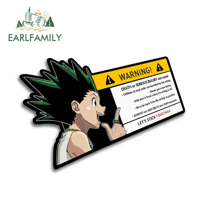 EARLFAMILY 15 см x 8 2 мультяшный аниме Hunter Автомобильная наклейка для гона FREECSS