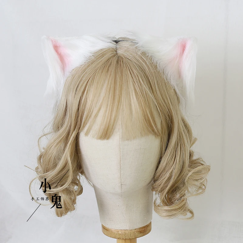 

Handmade Lolita Soft Sister lovely Furry Animal Beast Ears KC Headwear Wolf Fox Ear Headband Cosplay Anime Props Hair Accessory