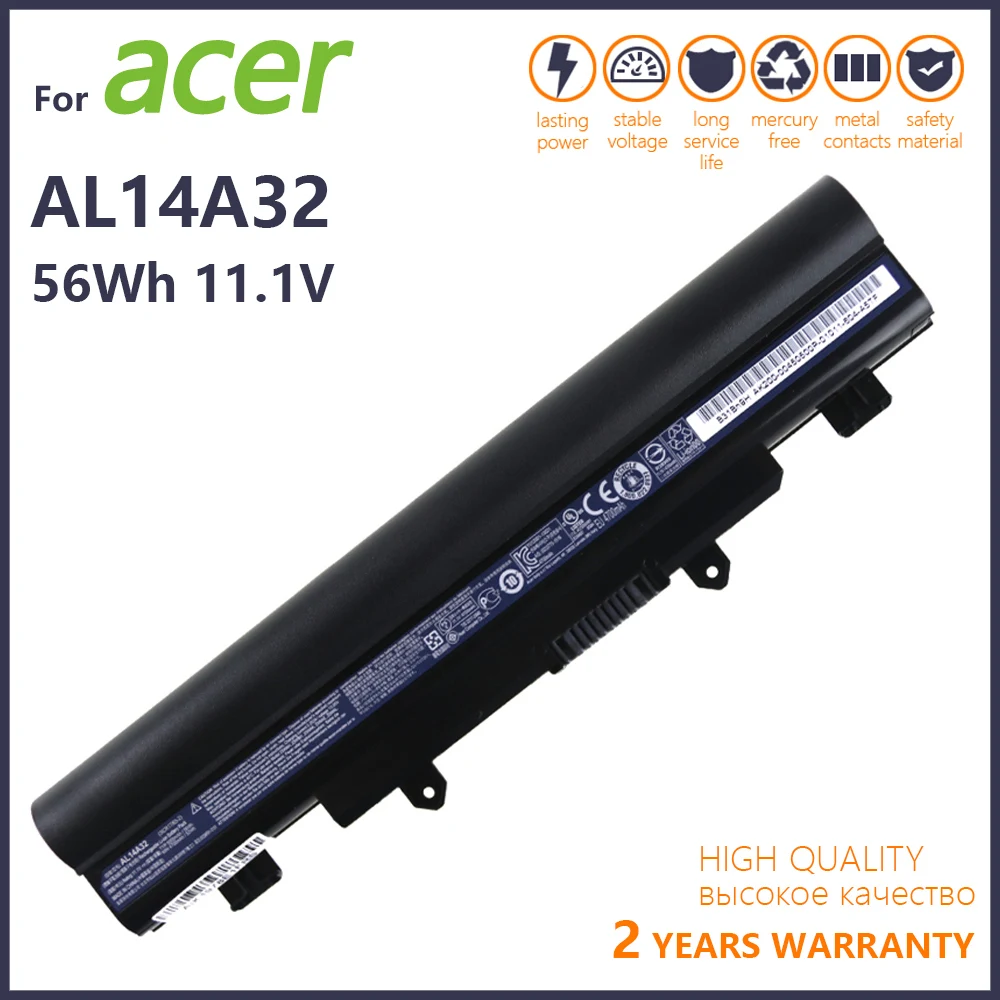 

Новый аккумулятор для ноутбука AL14A32 2509 EX2510G для Acer Aspire E5-572G E14 E5-551G E15