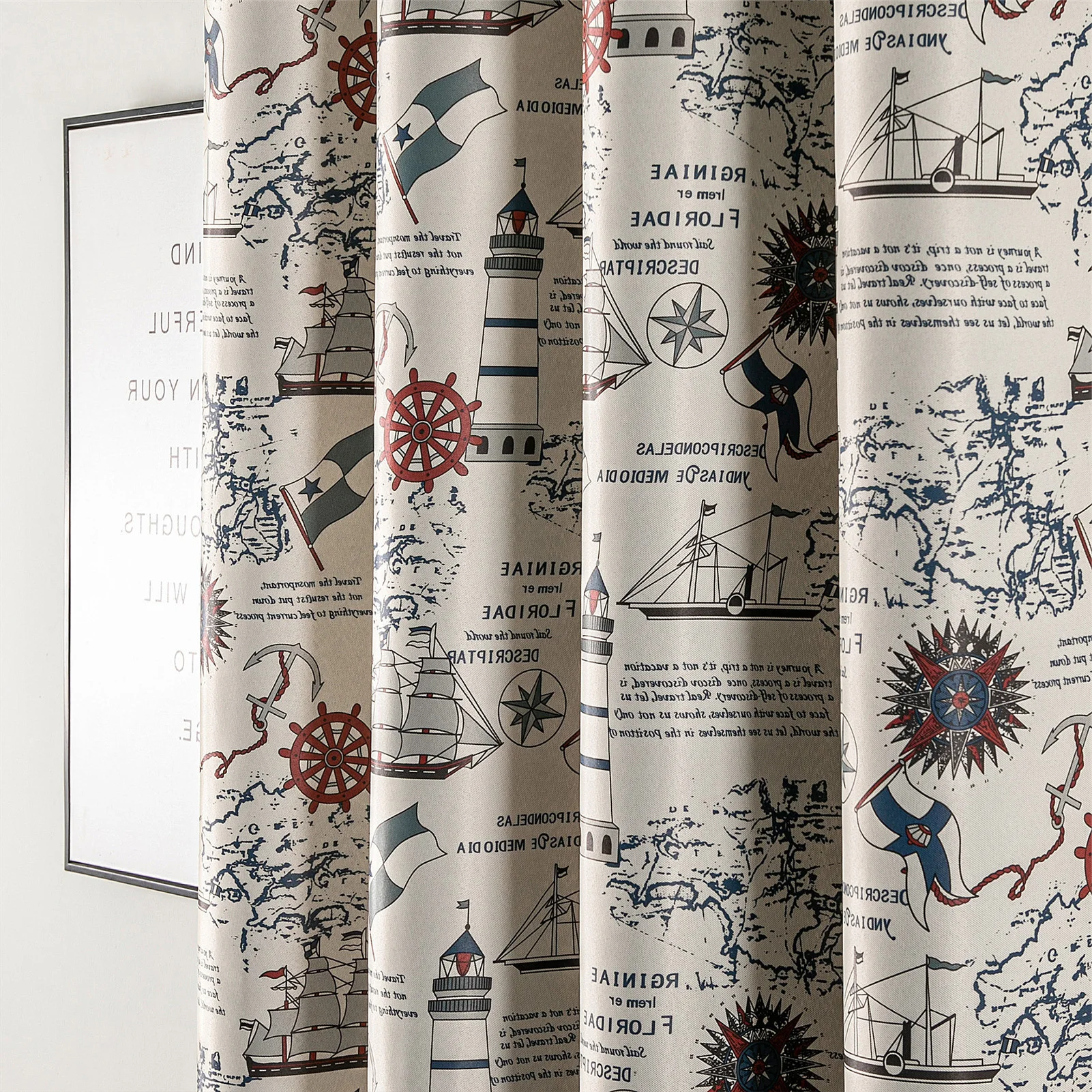 Мультяшные затемняющие шторы для гостиной спальни якорь пиратского корабля