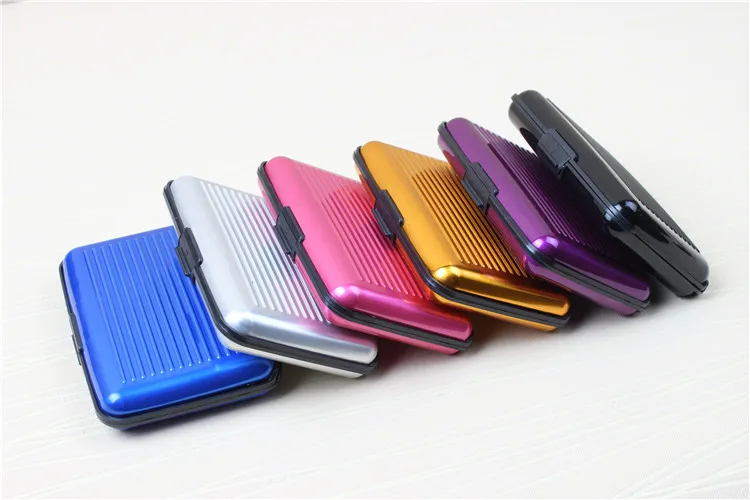 Anti Rfid Wallet Blocking Reader Lock Bank Card Holder Id Bank Card Case Protection Metal Credit NFC Holder Aluminium