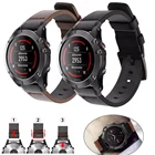 Браслет с быстросъемным ремешком для Garmin Fenix 6X 6 6S Pro 5X 5 спортивный кожаный для часов Plus 3HR 935 945, 26 22 20 мм