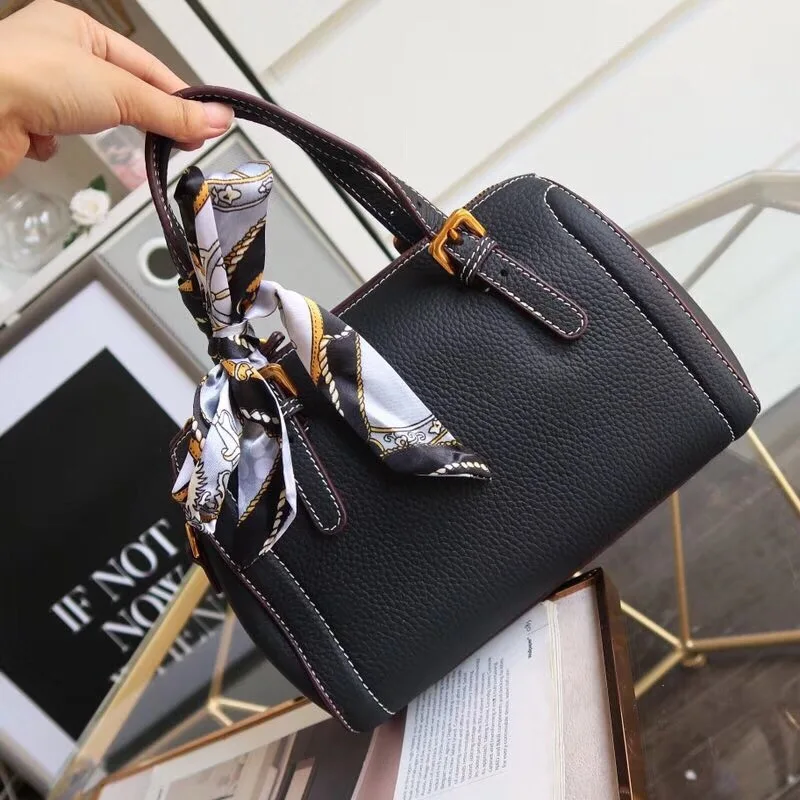 

free shipping 2020 the new style fashion vingate genuine cow leather women handbag one shoulder bag crossbody bag 25cm 5color