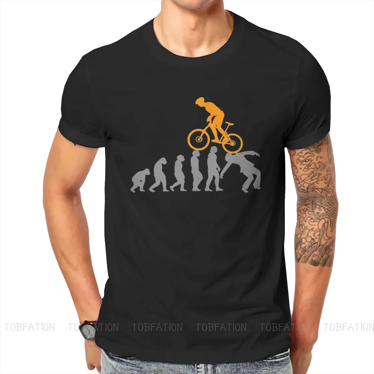 Evolution Accessories Bicycle Sports Unique TShirt Mountain Bike MTB Cycling Hip Hop Gift Idea  T Shirt Stuff Hot Sale