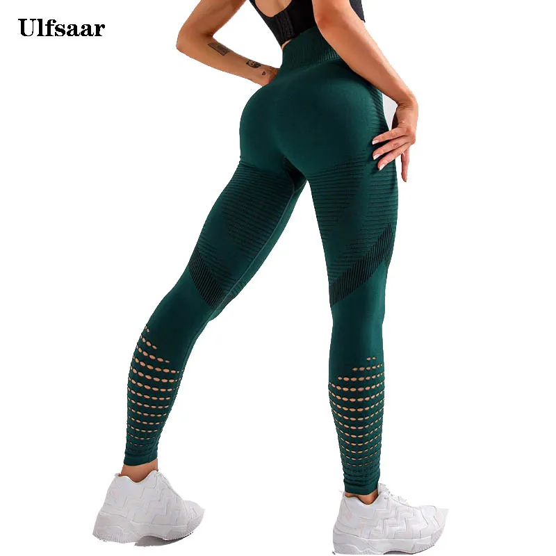 Женские эластичные бесшовные леггинсы Леггинсы для фитнеса ажурные спортивные