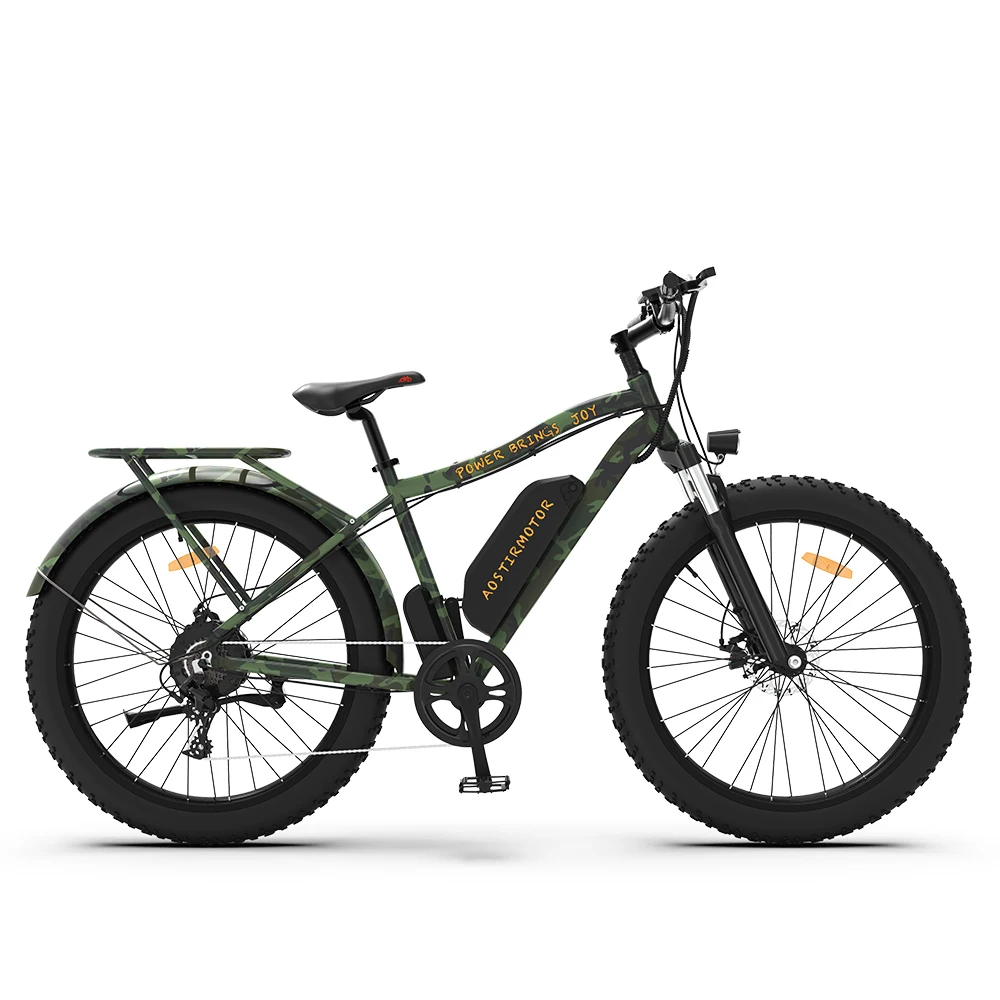 Billig AOSTIRMOTOR S07-D Elektrische Bike 26 Zoll Fett Reifen Berg Ebike 750W Motor 48V 13Ah Lithium-Batterie Fahrrad
