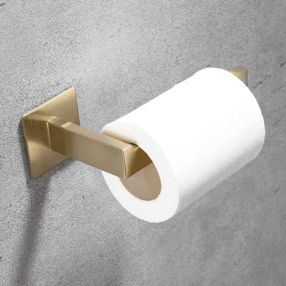 Золотистый набор аксессуаров для ванной комнаты бесплатный пробойник