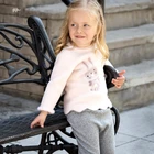 DBJ19488, милый Зимний вязаный свитер для маленьких девочек с рождественским бантом и мультяшными надписями, Модные топы для маленьких девочек