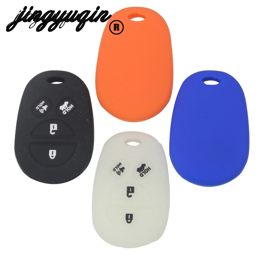 

jingyuqin 10pcs Silicone rubber car Key Cover Case set For Toyota Tacoma Tundra 4Runner Remote key cover
