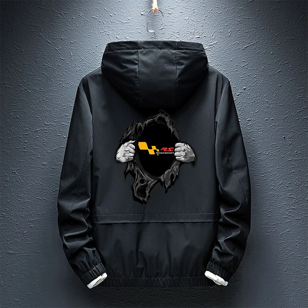 

Spring Renault Sport R.S. Classic 2021 Zipper Hoodies Splice Windbreaker Rainproof Fashion Jacket Casual Coats Tops