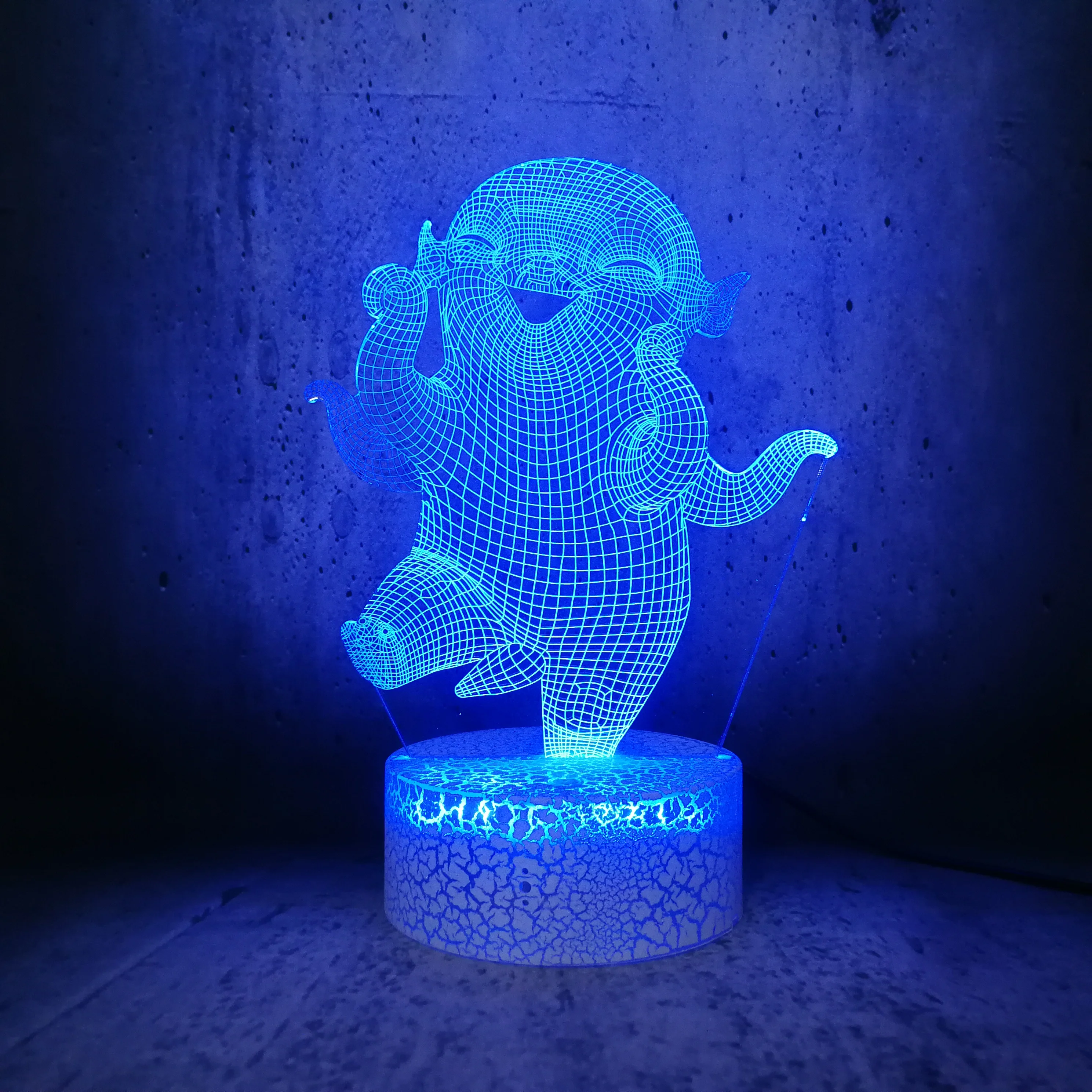 Китайский мультфильм горячий фильм роль милый Wuba 3D Светодиодная лампа маленький