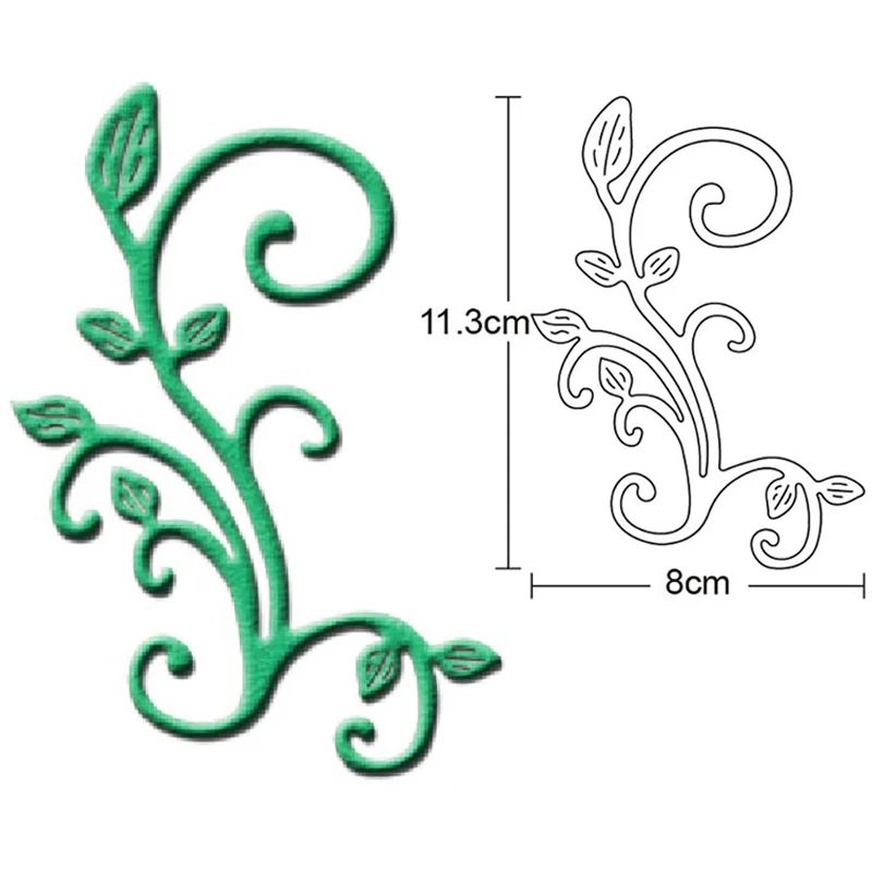 

Craft Dies Leaf Vine Edge Border Metal Cutting Dies Stencils Dies DIY Dies Scrapbooking Decorative Embossing Die Cut Card Making