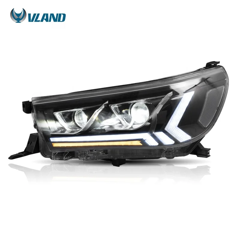 

Фасветильник головного света для проектора от производителя Vland 2015 2016-2018 2019 Revo Vigo Rocco светодиодный светодиодные фасветильник ДХО для Toyota Hilux