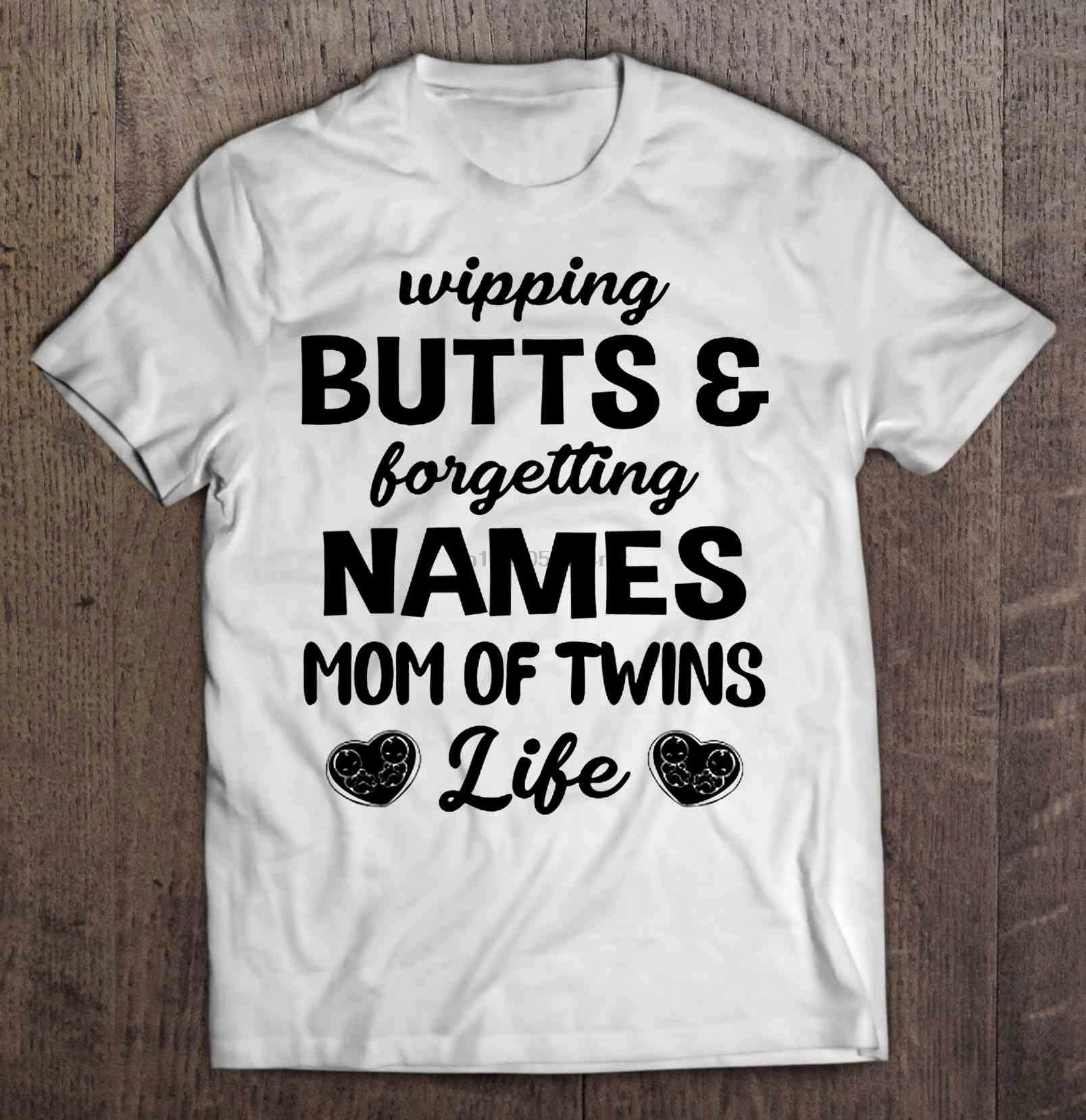 Мужская забавная футболка модная с надписью Mom Of Twins Life | одежда