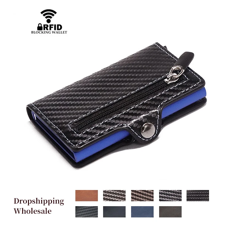 2020 карбоновая мужская сумка для денег мужской короткий кожаный бумажник