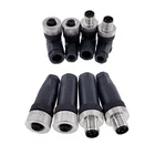 Разъем датчика M12, водонепроницаемый штекер и гнездо, винтовое резьбовое соединение 4 5 8 контактов типа А, разъемы датчика