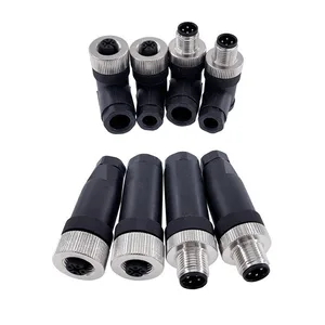 Разъем датчика M12, водонепроницаемый штекер и гнездо, винтовое резьбовое соединение 4 5 8 контактов типа А, разъемы датчика