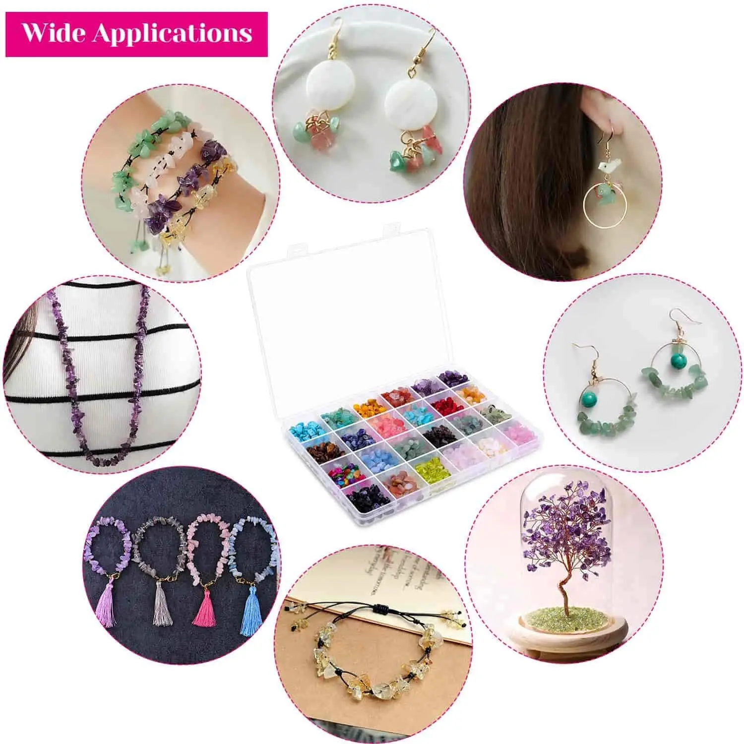 

8-10mm Natural Agates Jade Crystal Aquamarine Amazonite Aventurine Obsidian Stone Beads For Jewelry Making DIY Accessories 15"